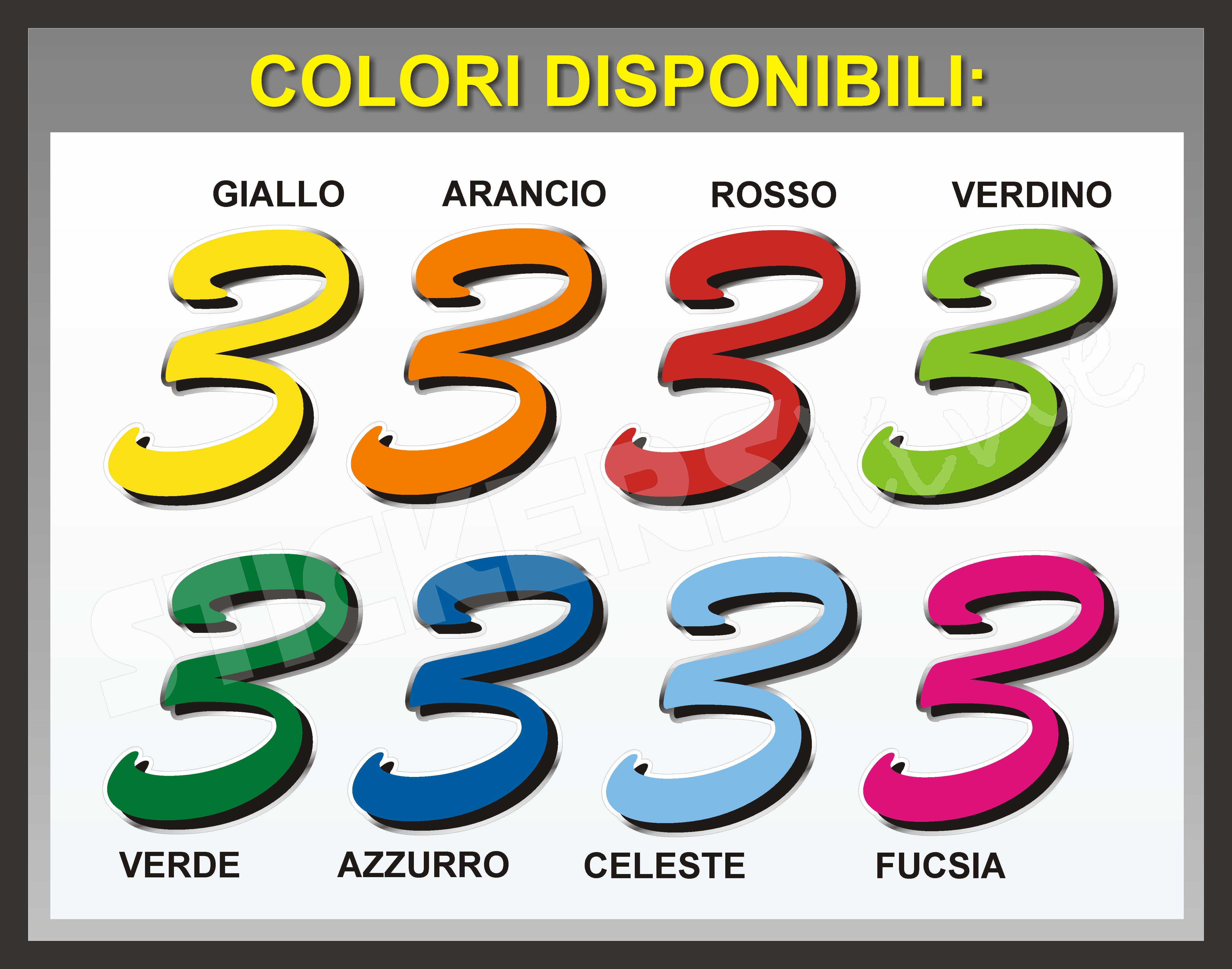 cartella colori adesivi numeri