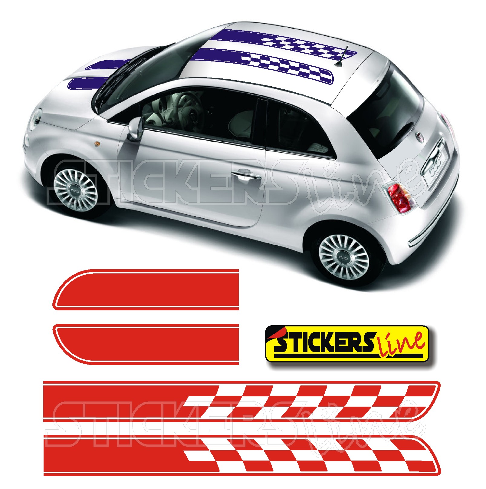 adesivi fiat 500 cofano e tetto adesivi fiat 500 cofano e tetto