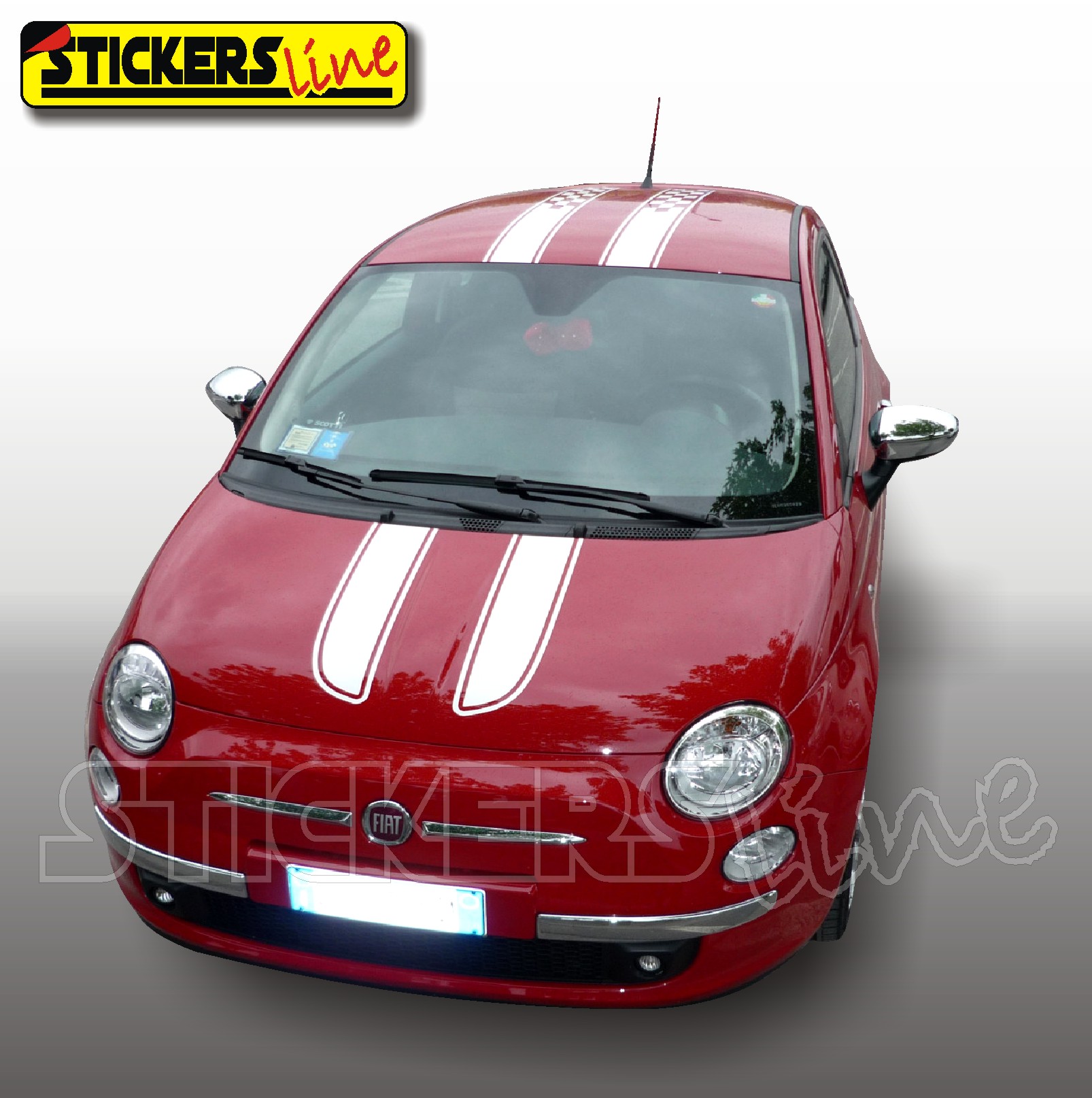 adesivi fiat 500 cofano e tetto adesivi fiat 500 cofano e tetto