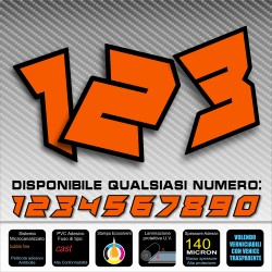 Adesivo numero gara M. 10 numeri Moto Gp CIV SBK Go Kart Scooter Quad Auto