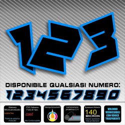 Adesivo numero gara M. 10 numeri Moto Gp CIV SBK Go Kart Scooter Quad Auto