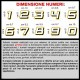 Adesivo numero gara BIANCO - GIALLO M. 8 numeri Moto Gp CIV SBK Go Kart Scooter Quad Auto