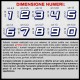 Adesivo numero gara BIANCO -  BLU M. 8 numeri Moto Gp CIV SBK Go Kart Scooter Quad Auto