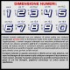 Adesivo numero gara BIANCO -  BLU M. 8 numeri Moto Gp CIV SBK Go Kart Scooter Quad Auto