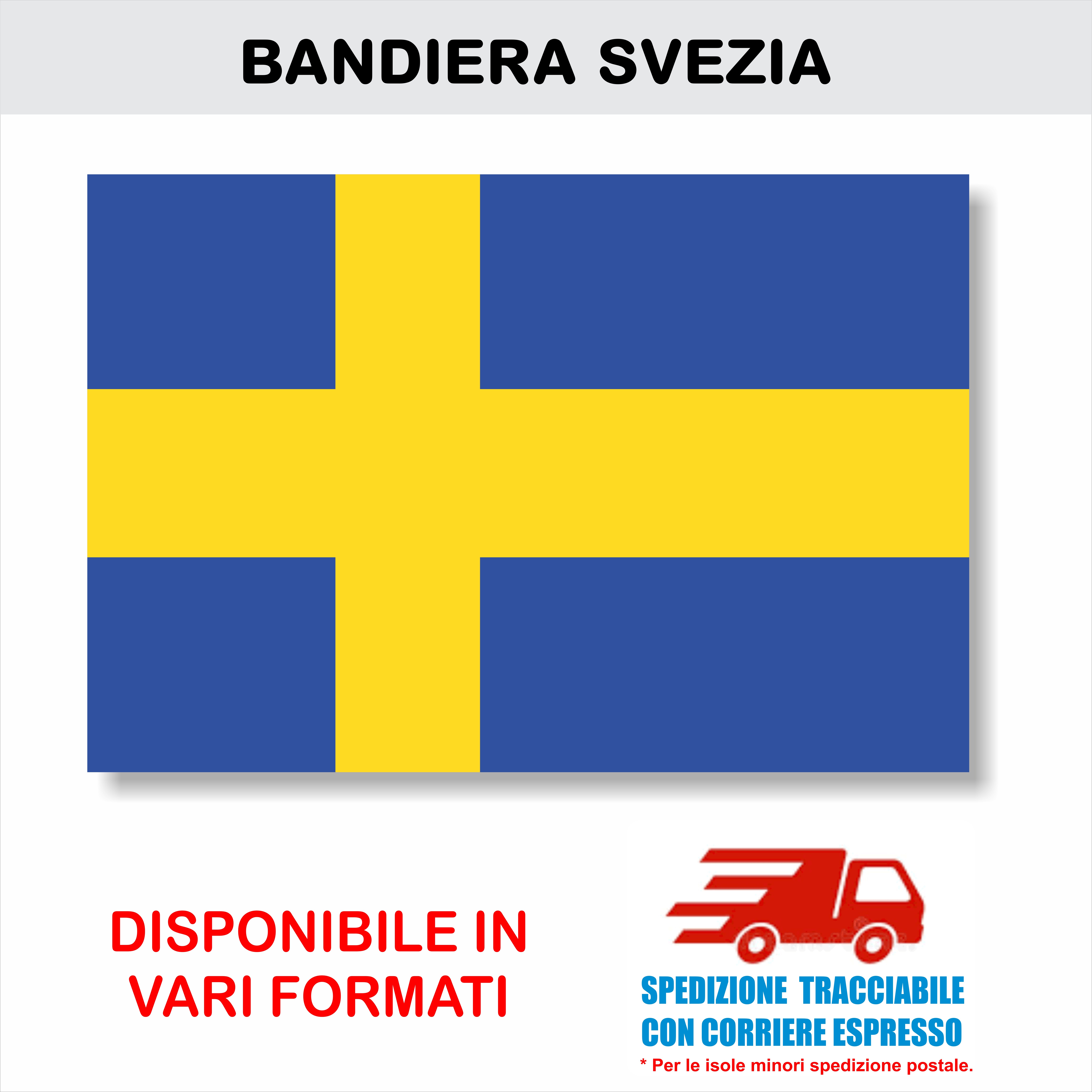 Adesivi Paraurti Bandiera Svedese – Vinile 75mm, Glossy, 2 Pezzi