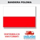 Adesivo Bandiera Polacca adesivi bandiere Polonia cod.45
