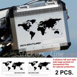 Adesivi BMW WORLD borse alluminio stampa valigie R1200 R1250GS ADV bags stickers