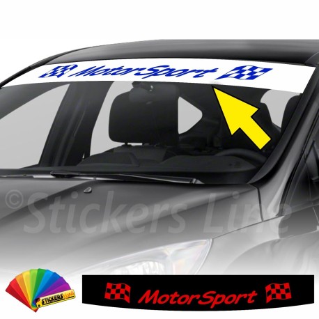 Adesivo fascia parasole Motor Sport compatibile per tutte le auto MotorSport