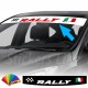 Adesivo fascia parasole RALLY scacchi + tricolore italia per tutte le auto