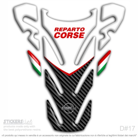 Paraserbatoio resinato adesivo DUCATI corse Tank Pad 3D adesivi serbatoio D-16