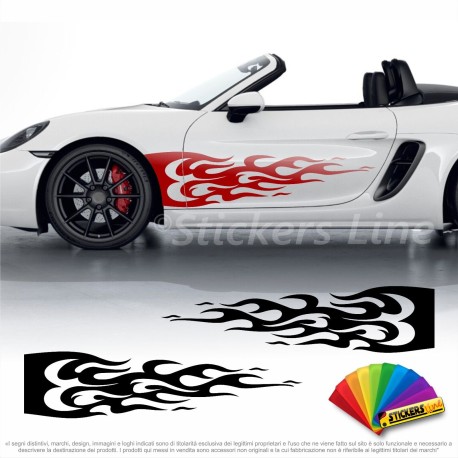 Fiamme adesive Adesivi fiamme auto tuning Fiamma 2 FIANCATE car stickers decals