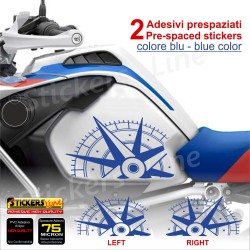 Adesivi fiancate serbatoio BMW R 1200 1250 GS Adventure LC compatibili BLU