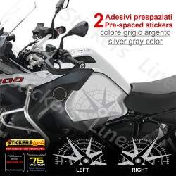 Adesivi fiancate serbatoio BMW R 1200 1250 GS Adventure LC GRIGIO ARGENTO