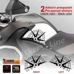 Adesivi per fiancate serbatoio BMW R 1200 GS Adventure fino al 2012 colore NERO