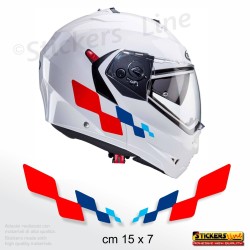 kit di adesivi per auto moto scooter casco tricolore style bmw bandiera scacchi