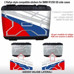 2 adesivi valigie vario BMW R1250GS Rallye R 1250GS K50 GS Compatibili GS