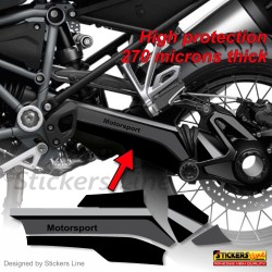 Adesivo protezione CARDANO per BMW R1250 GS 2013/24 Style Triple Black M.6