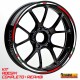 Adesivi cerchi ruote XMAX 125 - 250 - 300 cc set profili BIANCO - ROSSO Racing 3