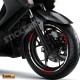 Adesivi cerchi ruote XMAX 125 - 250 - 300 cc set profili BIANCO - ROSSO Racing 3