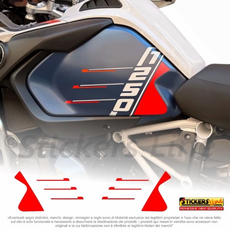 Adesivi Compatibili Fiancate Serbatoio BMW R 1250 GS Trophy Adventure