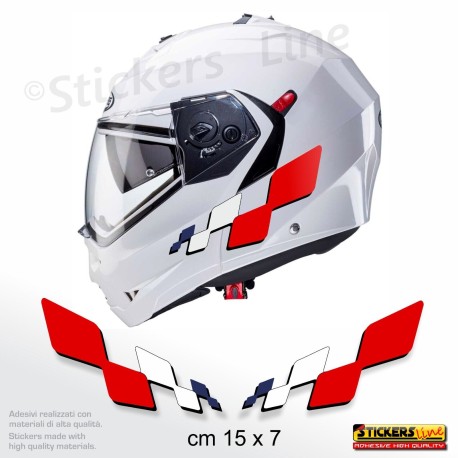 kit di adesivi per auto moto scooter casco tricolore style Africa Twin scacchi