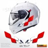 kit di adesivi per auto moto scooter casco tricolore style Africa Twin scacchi