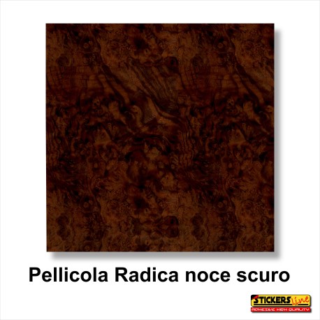 Pellicola adesiva Radica NOCE SCURO wrapping termoformabile auto, barca, porte