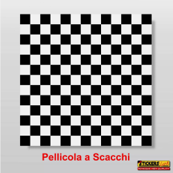 Pellicola Adesiva a Scacchi Bianco Nero Car Wrapping adesivo scacchiera