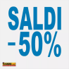 Adesivo SALDI vetrina negozio vetrine negozi adesivi saldi scritte sconti - 50%