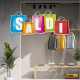 Vetrofanie Saldi adesivi per vetrine negozi promozioni sconti Rif- Mod.6
