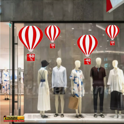 Vetrofanie Saldi adesivi per vetrine negozi promozioni sconti Rif-Mod.8