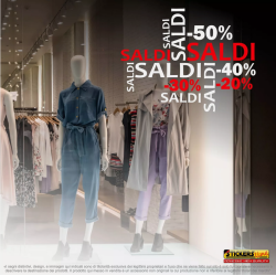 Vetrofanie Saldi adesivi per vetrine negozi promozioni sconti Rif-Mod.9