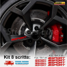 8 adesivi SPORT scritte per Moto gara, Motorsport, Auto, Cerchi, Go kart, Bici