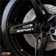 8 adesivi SPORT scritte per Moto gara, Motorsport, Auto, Cerchi, Go kart, Bici