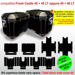 Kit adesivi valigie FRENK CASTLE 40 / 45 LT per BMW R1300 GS NERO ANTIGRAFFIO total black
