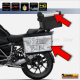 3 adesivi Rosa dei Venti valigie vario per BMW R1200 R1250 Mod K50 Grey - White