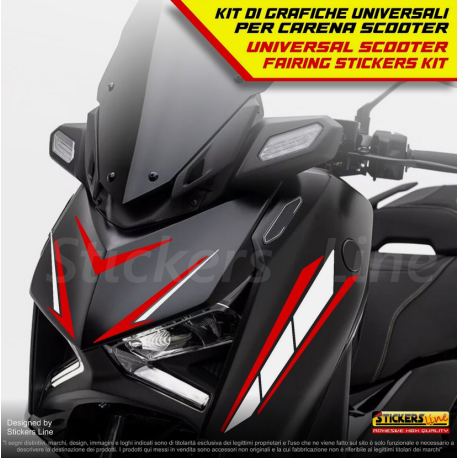 Kit di adesivi per carena scooter grafiche generiche per cupolino fianchetti ecc