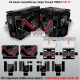 Adesivi per valigie Expedition Triumph Tiger 800 850 900 1200 dark red-black
