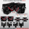 Adesivi per valigie Expedition Triumph Tiger 800 850 900 1200 dark red-black
