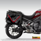 Adesivi per valigie Expedition Triumph Tiger 800 850 900 1200 dark red-black
