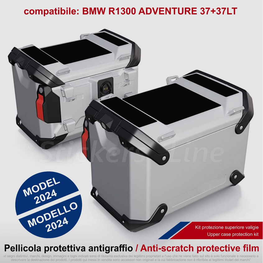 Kit Adesivi Paramani BMW R1300 GS 2024 - Protezione E Decorazione Cerchioni Triple Black