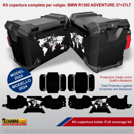 Kit adesivi per valigie BMW R1300 GS Trophy Adventure bags stickers gs 2024 M.1