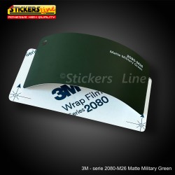 Pellicola adesiva 3M verde militare opaco serie 2080 cod. M26 adesivo cast film matte military green car wrapping auto moto