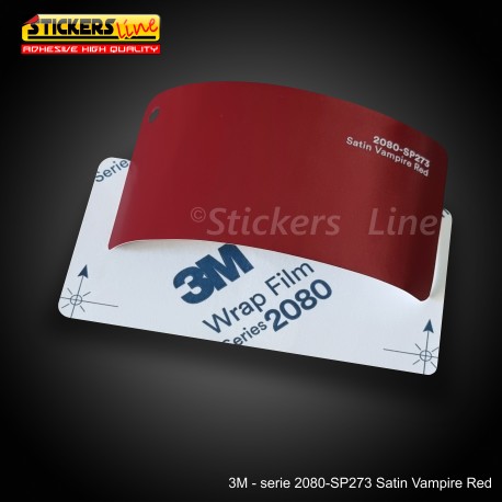 Pellicola adesiva 3M satin vampire red serie 2080 cod. SP273 adesivo cast film car wrapping auto moto