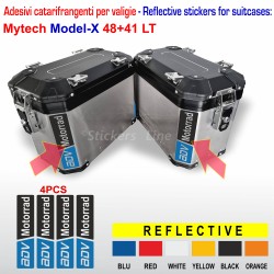 4 Adesivi Catarifrangenti Valigie Mytech Model X 41 + 48 Lt ADV Motorrad Reflective