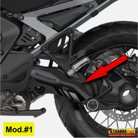 Adesivo compatibile protezione CARDANO per BMW R1300 GS ADV Triple Black Mod. 1