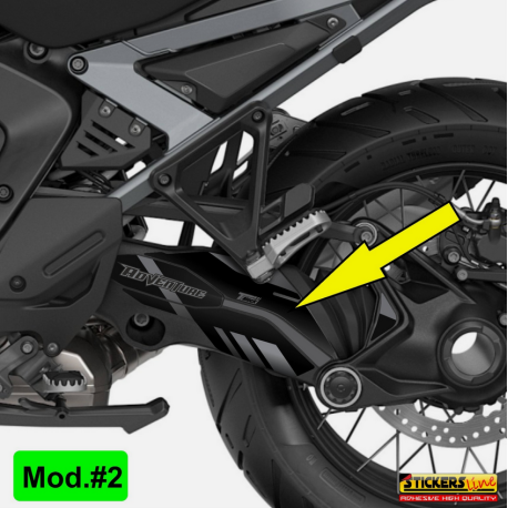 Adesivo compatibile protezione CARDANO per BMW R1300 GS ADV Triple Black Mod. 2