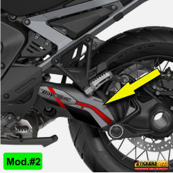 Adesivo compatibile protezione CARDANO per BMW R1300 GS ADV Racing Red Mod. 2