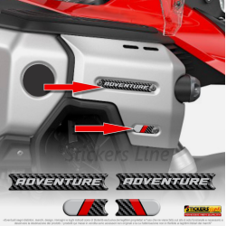 Adesivi RESINATI incavo fianchetti anteriori per BMW R1300GS ADV Racing Red