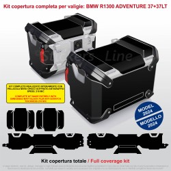 Kit adesivi valigie BMW R1300GS Adventure NERO ANTIGRAFFIO bags stickers gs 2024